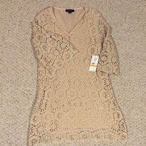 Karen Kane Cream Crochet Dress